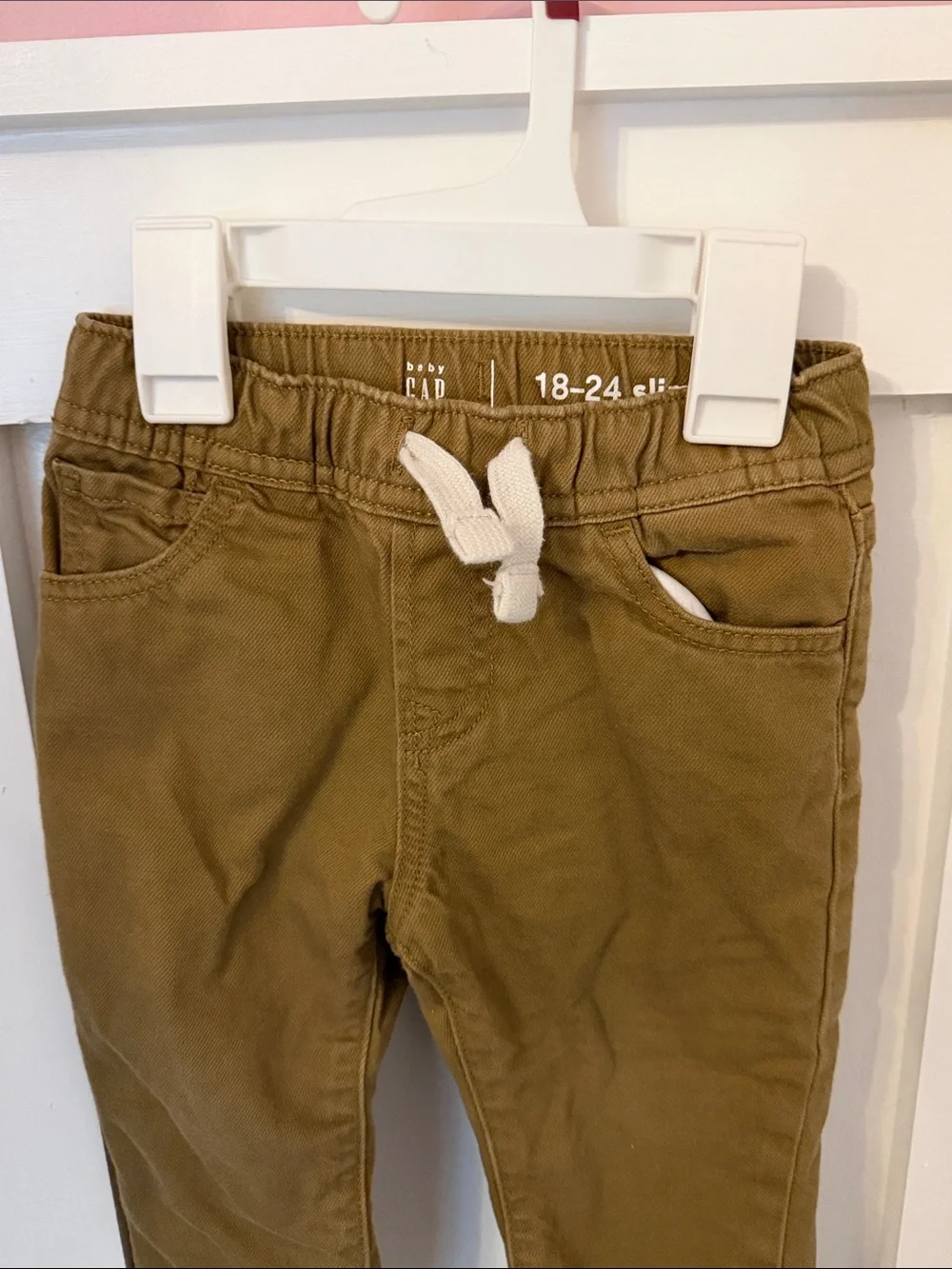 GAP Toddler Drawstring Khaki Waist Pants - fleece lined  C#2
